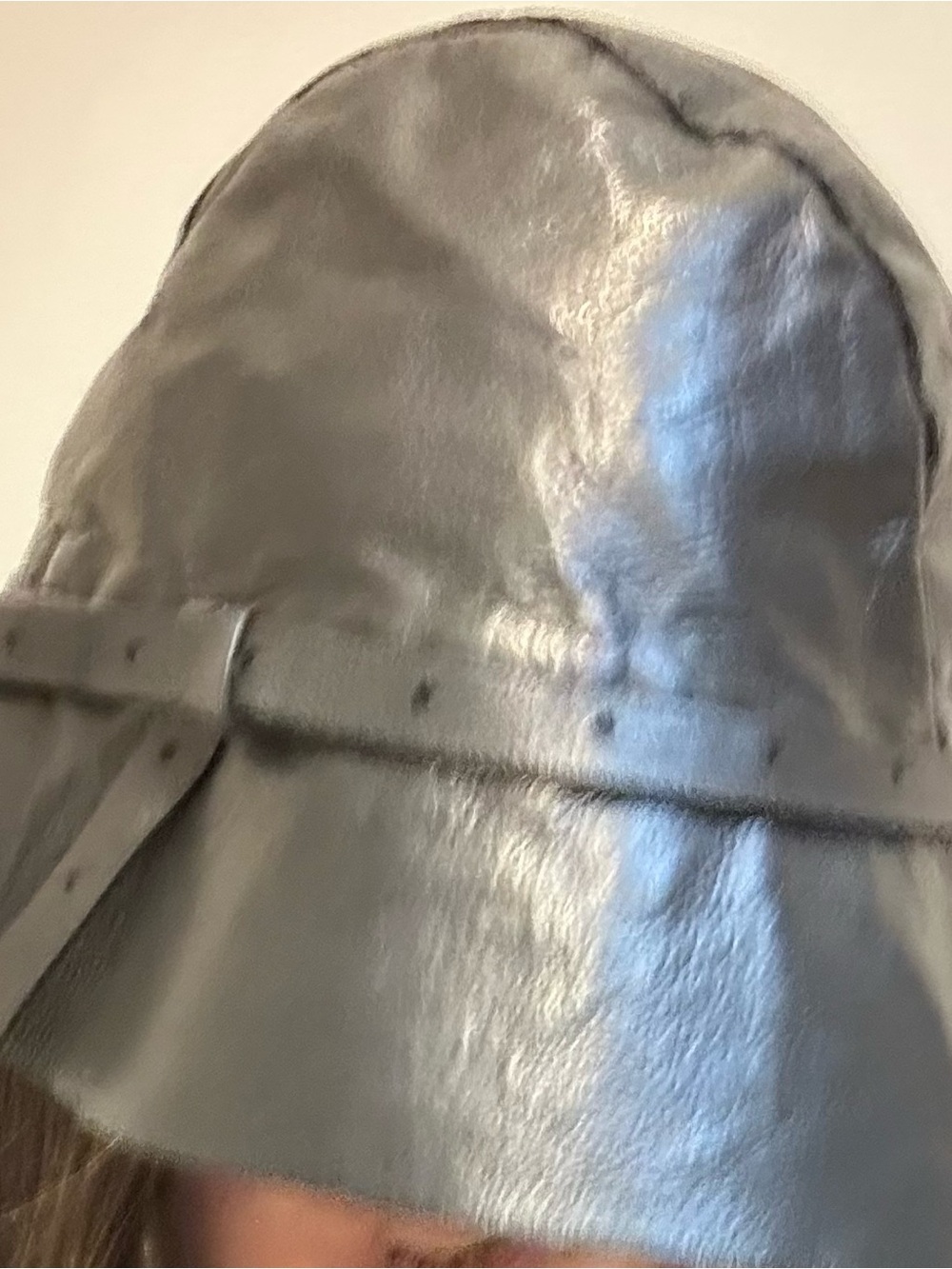 Acne Studios Black Leather Bucket Hat Size MEDIUM